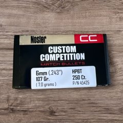 .243 107 gr HPBT Geschosse 250 Stück von Nosler Neu