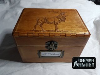 Personalisierte Patronenbox aus Holz Munitionskiste lasercut deluxe Geschenkidee Weihnachten!