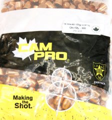 500 Stück NEUE CAMPRO Geschosse .400 40S&W 155gr 10,04g FCP TC Flachkopf TOP Präzision Copper Plated