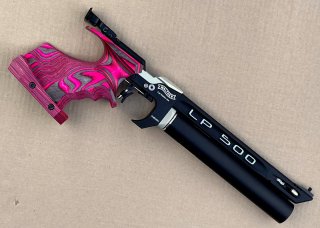PRESSLUFTPISTOLE WALTHER LP500 EXPERT "PINK - GRIFF" - 1 X Alu- Kartusche