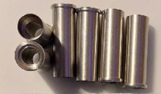 Stahl-Hülsen Kaliber 38/357 mag, Indoor Trainingsmunition, 30 mm