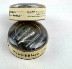 Absolute Rarität !!!!! Originalverpackte Röhm Rauchhülsen / Walther Gaseinsätze für UP Pistol