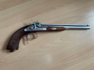 Rochatte Vorderladerpistole im Kaliber .45