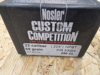 .224/69grs HPBT Nosler Competition Geschosse 250 stk No. 53065 #SSZ Berka