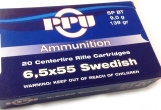 6,5x55 Swedish/139grs. SPBT PPU A-084 100 Stk. # SSZ Berka