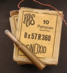 15 Stk. Patronen 8 x 57 R 360