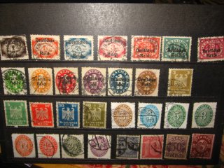 30x Deutsches Reich Dienstmarken Gestempelt.