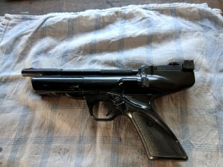 Federdruckpistole, Kipplauf, Webley & Scott