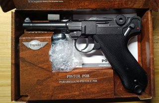 Umarex Legends Pistole P08 - 4,5 mm Stahl BB Co2-Pistole in Metallausführung