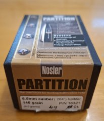 Nosler Partition Geschosse 264 / 6,5 mm 140gr 49 Stück