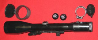 ZF / Zielfernrohr, ein ZEISS DIAVARI - Z 2,5 - 10 x 52 mit dem seltenen Absehen 4 / Montageteile