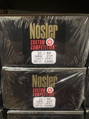 250x 22. Cal .224" 69gr HPBT Nosler