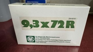 80 Stück RWS Hülsen Kal. 9,3x72R - NEUwertig / Unbeschossen in 4x OVP