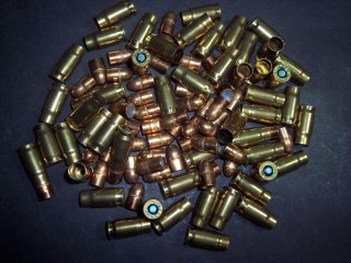 50 Hülsen+Gesch 7,65 Para P00 P08 Fiocchi (MP40 K43 M1871Mauser Walther)