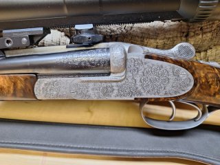 Ferlacher Doppelbüchse Kal. 7x65 Sommer HK 12, Extra Gravur