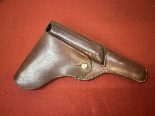 Altes hochwertiges Lederholster für Luger Parabellum – vermutlich US- oder südamerikanische Fertigun