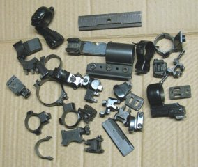 Posten Stahl - Montageteile für ZF / Zielfernrohr, ab 1,- Euro