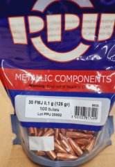 .308/.30-125grs FMJ PPU Geschosse 500 Stk. B-636 #