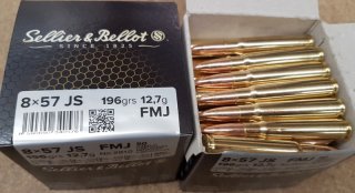 8x57 IS FMJ Patronen S&B 50 Stk.