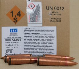 7,62x39 Surplus Munition von STV verkupfert Stahlhülse 500 Stk.