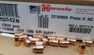 10mm/.400/180grs HAP Hornady Geschosse 500 stk. No.400421 #