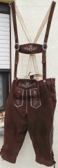 Jagd Hose Leder Trachten Gr. 58 (XXL) braun