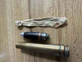 KRIEGSMARINE! Deko 20x138mm B Flak Vorkrieg 1937/39/44 – Echte Messinghülse Pulversack Wehrmacht