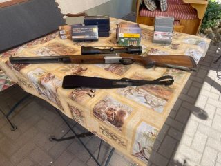 Blaser Büchsdrilling D99 Trio Links Kal..30R, 7x57R, .22Hornet