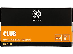 50 St. / Schuss RWS .22 l.r. lfb KK Munition CLUB SPORT LINE 2,6g BleiRund KK Pistole Gewehr 50m 100