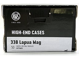 50 Stück NEUE RWS Hülsen .338 LAPUA MAGNUM HighEndCases Wiederladehülsen NEUE 50er Packung! #2425228