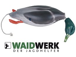 WAIDWERK Apportier-Stockente für die Hundeausbildung | Wasserjagd-arbeit | 45cm - zweiteilig Dummy