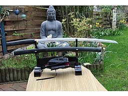 Handgeschmiedete Shirasaya Schwarz Katana Schwert