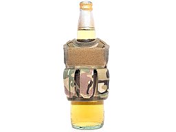Mini Tactical Schutzweste mit Fronttaschen für Bierflasche / Wein / Thermosflasche - MultiCam