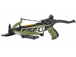 Pistolenarmbrust "ALLIGATOR I" Bicolor (Oliv / Schwarz), 80 lbs / 35kg, mit Selbstspannmechanismus