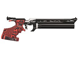 PRESSLUFTPISTOLE WALTHER LP500 EXPERT "RED DEVIL GRIFF" - 2 X Alu-Kartusche