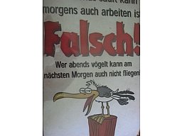 Blechschild 20x30 cm Wer abends säuft...
