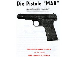 Nachdruck deutsche Gebrauchsanweisung französische Pistole MAB