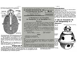 Nachdruck Taschenkarte Wehrmacht Eihandgranate 39