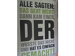 Blechschild 20x30 cm Alle sagten das geht nicht ....