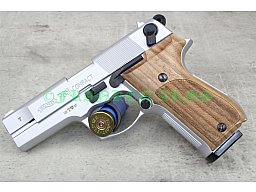 Walther P88 Compact 9mm P.A. vernickelt Holzgriffschalen inkl. 50-Schuss Versandkostenfrei 316.02.03