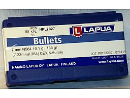 50St. LAPUA Geschosse 7mm(.284Dia.) - 155 - CEX-Naturalis - #N564