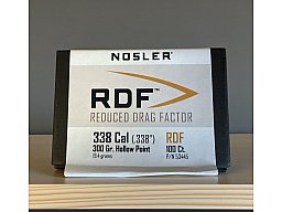 100 Geschosse Nosler .338 300 gr Hollow Point RDF