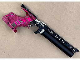 PRESSLUFTPISTOLE WALTHER LP500 EXPERT "PINK - GRIFF" - 2 X Alu- Kartusche