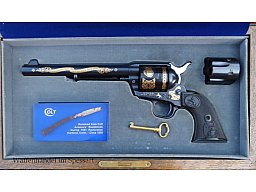 Revolver Colt SAA Rusty Nail, Jubiläumsrevolver im Kasten.