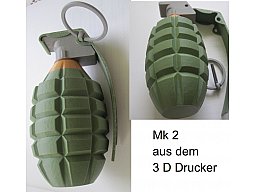 - 10 % US MK2 Handgranate deko inert WW2 Nachbildung