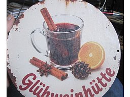 GLÜHWEINHÜTTE hier als Kopie rund 20 cm
