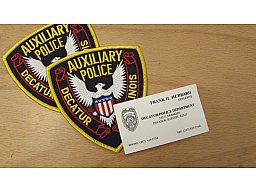ORIGINAL US POLICE PATCH UND VISITENKARTE