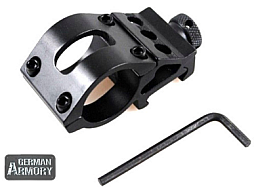 Versetzter / offset Taschenlampenhalter / Flashlight Mount 30mm Picatinny Weaver AR15 G95 tactical