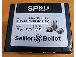 50 Stück S&B Sellier&Bellot Geschosse #2940/7,62/.303Brit.Dia.311/7,92-180grs/11,70g SP