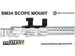 SCHMEISSER SM34 SCOPE MOUNT SM-34 Einteilige Zielfernrohrmontage AR15 AR10 Blockmontage Pica T6 Alu.
